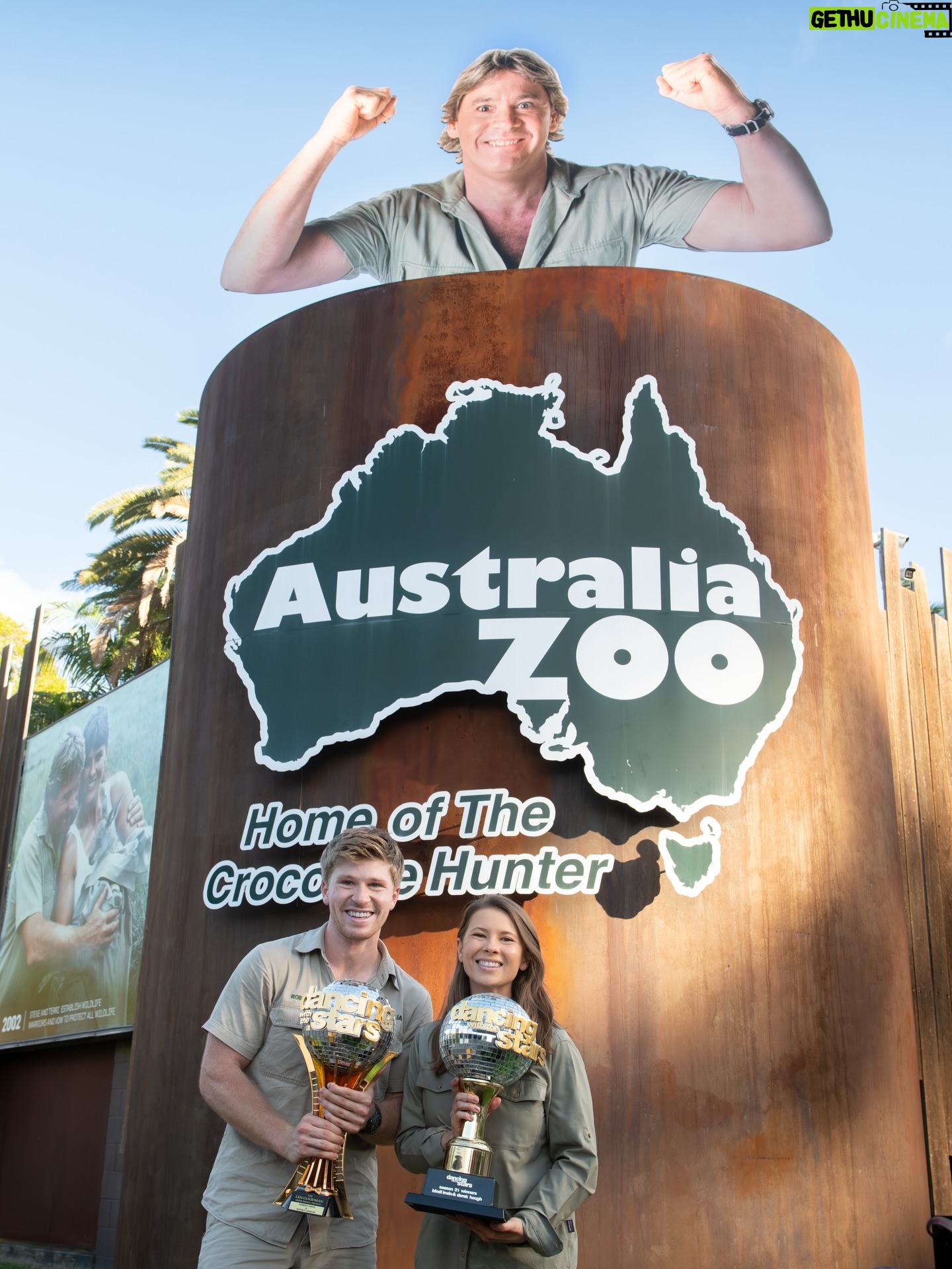 Bindi Irwin - 346.6K Likes - I still can’t believe this is real. BOTH @dancingwiththestars mirrorballs @australiazoo. I’m speechless. ✨