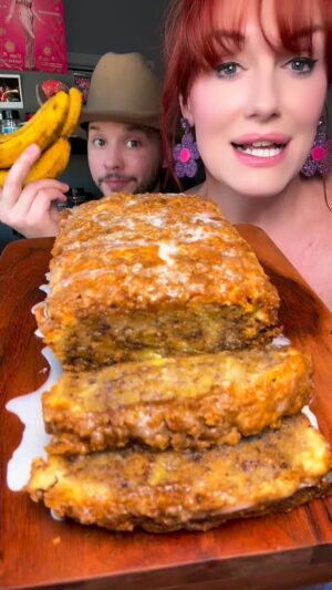 Bitter Betty Instagram - Gettin back into the swing of things in 2026 with @countryfriedtater! Starting with this incredible iced cream cheese banana bread!