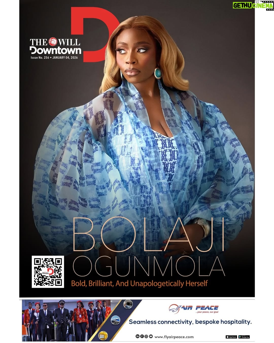 Bolaji Ogunmola - 3.9K Likes - @onahluciaa Editor's Note

Bolaji Ogunmola is one of her generation’s most compelling and dynamic actors. In her career spanning over a decade, she has been very intentional, choosing roles that challenge stereotypes, amplify women’s narratives and push the industry into new creative territories. In her
2025 high-energy, female-led action-comedy, Gingerrr, she delved into a role she had never played before, which was extremely challenging; however, she wanted to make it relatable and authentic. So, she watched films, researched with her director and went over the script several times to help her prepare for her character.

To understand the business of acting, Ogunmola trained at the Royal Arts Academy. Now with over 100 films to her name, she has honed her acting skills, but Ogunmola says she isn’t there yet; she is still evolving. As Nollywood evolves, she would like to serve as its ambassador.

In all of this, Bolaji Ogunmola believes you should take life easy and be grateful to God. Read her story on pages 8 to 10

For travellers who know when to travel, January is a hidden gem. The festive rush is over, and airports are calmer. January travellers can experience the world without queues and explore destinations without distractions. This week’s travel article suggests why January might be the smartest travel month you are not taking advantage of. Scroll to page 14 for this.

Blush adds a fresh look to your face; however, misapplying it can throw everything out of balance. Too much blush, and you’ll look like a clown, and too little will make you look like something is missing. This week’s beauty page highlights tips for applying blush correctly. I hope you learn a thing or two from it.

Until next week, enjoy your read.

#Nollywood #BolajiOgunmola #Career #Downtownpost