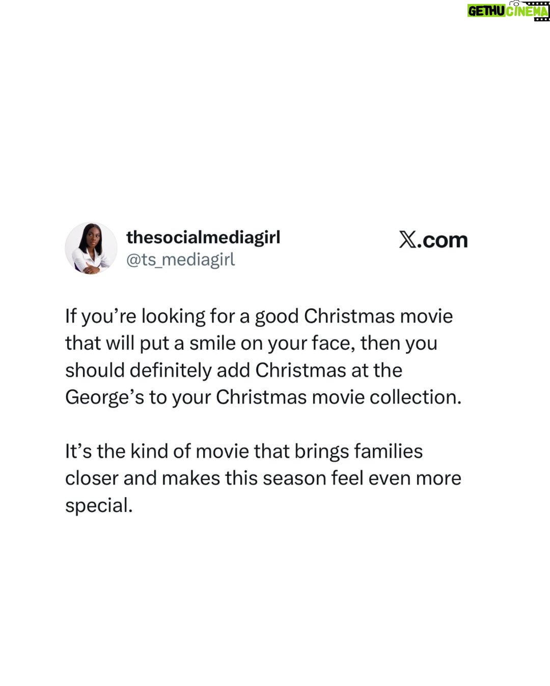 Bolaji Ogunmola - 661 Likes - Christmas Movie Recommendation : 🎬

If you’re looking for a good movie to enjoy with family this season, check out Christmas at the George’s!

It’s currently showing on YouTube (Bolaji Ogunmola TV)

Merry Christmas in advance !🌲🌲

Casts : @bolajiogunmola @imisiofficial @marthaehinome @kanagajnr @thekayodejnr @darasimiogbetah

#christamasmovies #movierecommendation #chritmaseve