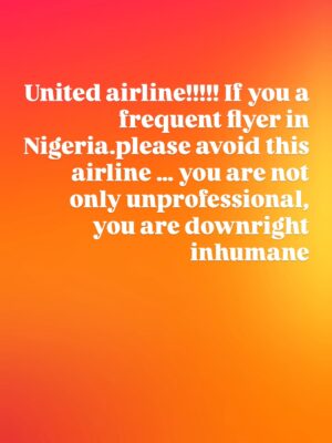 Bolaji Ogunmola Instagram - United airline @flyunitednigeria is so sad in 2026, that basic human decency and service fully paid for doesn’t matter!!!!

If you a frequent flyer please and please avoid this airline. It’s a shame!!!!!!