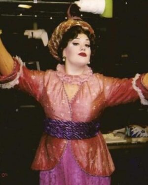 Brooke Elliott Instagram - Flashing back to my Broadway days, pre Sweet Mags/Drop Dead Diva.  Disney’s Beauty and the Beast will always be significant to me because it’s the show that gave me my Equity Union card and it was my 1st Broadway tour.  I got to wear these beyond amazing costumes for 2 1/2 years! 
#TBT
#sugarbowlbevel 
#mrspottspoursitout 
#madamewardrobe
#givingvillagepeople