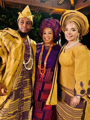 Bukky Wright Instagram - This is the day that the Lord has made!! I rejoiced and was glad with so much gratitude 🙏🏻 to Allah for spearing my life to see my baby boy get married and start his life with his wife. I have seen the beginning of your life till date, I will not see your end insha Allah. Almighty Allah will make this union one made from heaven. He will continue to be with your family and by His grace you will never lack anything good in life. As you start the journey into real life with your wife you will not know sorrow. Thanks for making me a proud mother. I can go on and on but I will stop here for now.  I love you guys @enichulo and @moya.moves ❤️❤️❤️❤️ 🎉🎊🥳