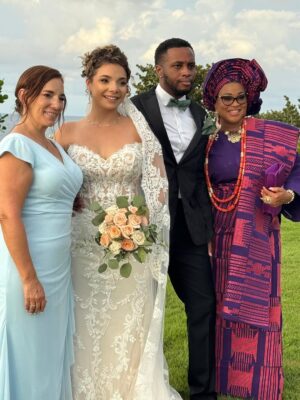 Bukky Wright Instagram - This is the day that the Lord has made!! I rejoiced and was glad with so much gratitude 🙏🏻 to Allah for spearing my life to see my baby boy get married and start his life with his wife. I have seen the beginning of your life till date, I will not see your end insha Allah. Almighty Allah will make this union one made from heaven. He will continue to be with your family and by His grace you will never lack anything good in life. As you start the journey into real life with your wife you will not know sorrow. Thanks for making me a proud mother. I can go on and on but I will stop here for now.  I love you guys @enichulo and @moya.moves ❤️❤️❤️❤️ 🎉🎊🥳
