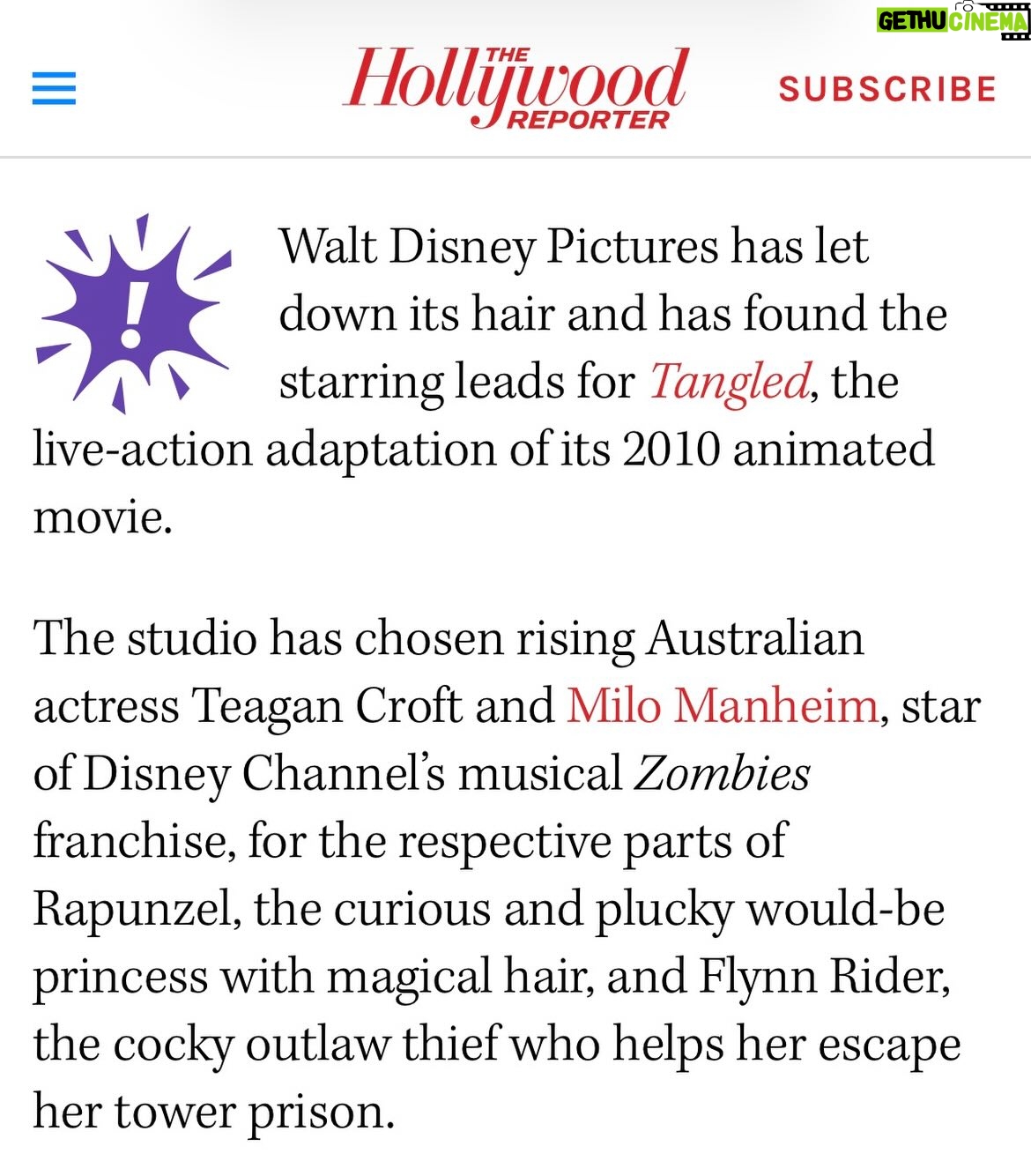 Camryn Manheim - 8.4K Likes - So…this just happened. There is no one on this planet who could play Flynn Rider better than you Milo. Too proud for words.