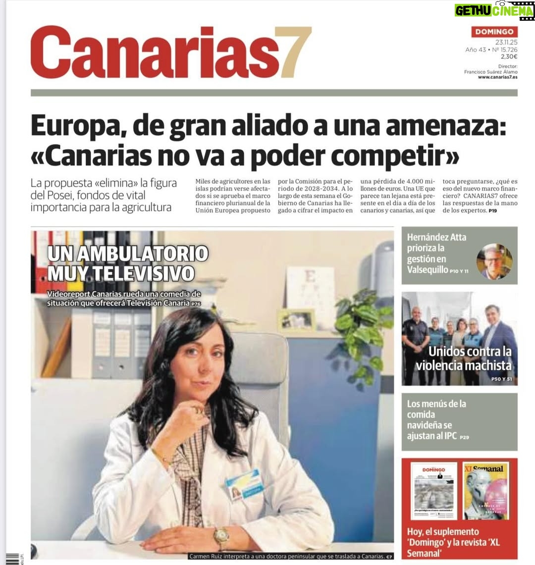 Carmen Ruiz - 1.1K Likes - Pues ya lo puedo contar!
Tengo la suerte de estar rodando para la Televisión Canaria la serie “el Ambulatorio”  @el_ambulatorio dirigida por David Sáinz producida por @videoreportcanarias y con un equipazo técnico y artístico impresionante.
Soy una suertuda ✨🎬