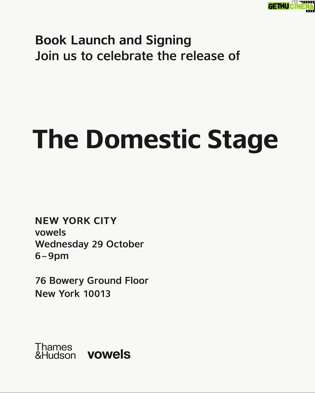 Carrie Mae Weems - 5.9K Likes - Honored to be a part of this new book “The Domestic Stage” by Adam Murray, published by Thames & Hudson.

Book launch & signing in NYC at vowels
Wednesday October 29th 6-9pm.
76 Bowery Ground Floor. New York 10013