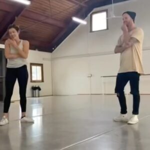 Celia Pacquola Instagram - Have loved reminiscing about #dwts with you, throwback to one of my favourite dances, the No scrubs salsa. (eff just realized it’s cut off the end- full version is further down my grid) Slide for footage of the moment @jarrydbyrne told me i was going to go upside down. Audio is crap but his opening sentence was “the main thing is, don’t fear death”. 😂 Miss you @jarrydbyrne Congrats again @robertirwinphotography 💃🏻🕺