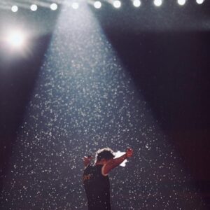 Celina Jade Instagram - Hubby @realhangeng rocked it at his 20th anniversary concert in Beijing on Saturday! Nature was the perfect backdrop as he unknowingly called on the rain & storm with all his water themed songs and lyrics 🤭. It was a true spectacle. Proves to show one must always follow their heart and do what they love as the universe will support and things will flow. Never waste a gift God’s given you. Im a proud wife! Thanks to all our friends and family and wonderful 庚饭 that came to support! 💛 Our little one was so proud to be daddy’s girl and the tiny one in my belly was kicking and dancing to daddy’s music the whole time.