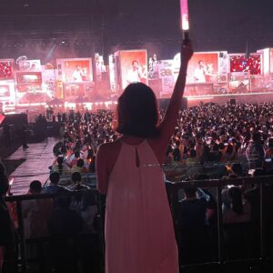 Celina Jade Instagram - Hubby @realhangeng rocked it at his 20th anniversary concert in Beijing on Saturday! Nature was the perfect backdrop as he unknowingly called on the rain & storm with all his water themed songs and lyrics 🤭. It was a true spectacle. Proves to show one must always follow their heart and do what they love as the universe will support and things will flow. Never waste a gift God’s given you. Im a proud wife! Thanks to all our friends and family and wonderful 庚饭 that came to support! 💛 Our little one was so proud to be daddy’s girl and the tiny one in my belly was kicking and dancing to daddy’s music the whole time.
