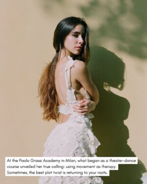 Chabeli Sastre González Instagram - 🇮🇹/🇬🇧
Nata a Cuba e cresciuta con la danza come sottofondo della sua infanzia, @ChabeliSastreGonzalez ha trovato nel teatro e nel cinema una valvola di sfogo e un modo per raccontare storie che toccano il cuore. Se le produzioni di Netflix vi sono familiari infatti, l’avrete probabilmente riconosciuta come Camilla Govender Rossi della serie tv ‘Baby’ - sorella di Nicolò, interpretato da @Lorenzo_Zurzolo - o magari l’avete vista nel film ‘La Svolta’ di @RiccardoAntonaroli. Eppure, dopo una parentesi dedicata alla recitazione, Chabeli ha scelto di tornare alle sue radici: la danza. Un viaggio che oggi prosegue con la danzaterapia, dove il movimento diventa strumento di cura e riflessione. Tra passi di danza e audizioni, Chabeli ci insegna che libertà e appartenenza nascono dalla capacità di scegliere ogni giorno chi vogliamo essere.

Scopri la sua storia nell’articolo di Camilla Levanti (@cami_levanti) sul nostro sito web, LINK IN BIO.
-
Born in Cuba and raised with dance as the backdrop of her childhood, @ChabeliSastreGonzalez found an outlet in theater and cinema, a way to tell stories that touch the heart. If you’re familiar with Netflix productions, you’ve likely recognized her as Camilla Govender Rossi from the series ‘Baby’ - sister to Nicolò, played by @Lorenzo_Zurzolo - or perhaps you’ve seen her in the film ‘La Svolta’ by @RiccardoAntonaroli. However, after a chapter devoted to acting, Chabeli chose to return to her roots: dance. Today, her journey continues with dance therapy, where movement becomes a tool for healing and self-reflection. Through dance steps and auditions, Chabeli shows us that freedom and belonging are born from the ability to choose who we want to be, every single day.

Discover her story in the article by Camilla Levanti (@cami_levanti) on our website, LINK IN BIO.

#NotYet #NotYetMagazine #NewMagazine #IndependentMagazine #IndiependentMagazine #IndieMag #IndieMagazine #Rivista #CreativeJournalling #ArtistMagazine #CultureMagazine #YoungCreatives #YoungArtistsHelp #ArtistiEmergenti #Emergenti #EmergingTalent #InternationalTalent #EmergingArtistPlatform #CubanDance #CubanDancer #DanceTherapy #BabyNetflix #NetflixIta #YoungActress