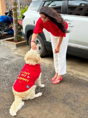 Chaitanya Instagram - Hey Charlie, ur momma loves u more than anything in this world…. I might not be giving u enough time because of this hectic lifestyle, but every time I realize that, it breaks my heart and I hate myself for it…
I know how eagerly u wait for me to come back from d office or whenever I go out…. The way you welcome me with so much excitement… those moments r beyond words…. U hv brought so much peace into my life…
At times when everyone left me alone, u were d one who came to me when I cried on the terrace… nd no matter where I go, u r always there behind me… u r truly wonderful, and I’m so grateful u came into my life…just to say, “I’m with you.”🥹🧿❤️