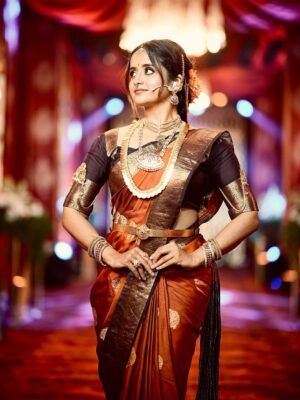 Chaitra Vasudevan Instagram - Zee kutumba 2025 
.
.
Mua @makeover_by_ranju_gowda 
Pc @prutviphotography
Jewels @nk_jewelshouse
Saree @dt_bridalstudio