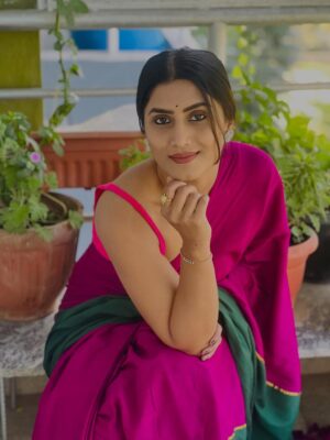 Chandana Gowda Instagram - Wearing the absolute favourite 

@suta_bombay 
@sutaqommunity 

#saree #sareefashion #instamood #sareelove #sutabombay