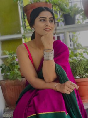 Chandana Gowda Instagram - Wearing the absolute favourite 

@suta_bombay 
@sutaqommunity 

#saree #sareefashion #instamood #sareelove #sutabombay