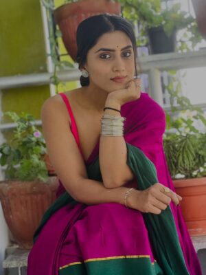 Chandana Gowda Instagram - Wearing the absolute favourite 

@suta_bombay 
@sutaqommunity 

#saree #sareefashion #instamood #sareelove #sutabombay