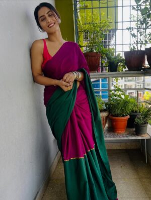 Chandana Gowda Instagram - Wearing @sutaqommunity 

#saree #sareelovstyle😍😘