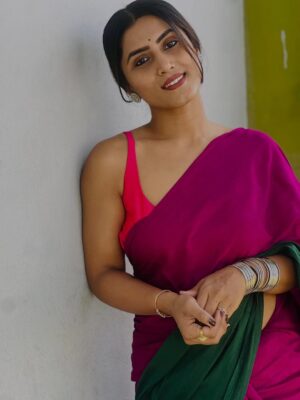 Chandana Gowda Instagram - Wearing @sutaqommunity 

#saree #sareelovstyle😍😘