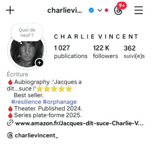 Charlie Vincent Instagram - This is the only account Instagram my 'moons'. Charlievincent_ with freckles face, and humanity brain, heart and soul. And fuc*ink hard worker. Music of James, because guys, seriously, this world is seriously nuts. 😂😂😂😂😂🤔🤔🤔🤔🤔🤔🤔🤔🌎🤦‍♀️🤦‍♀️🤦‍♀️🤦‍♀️.
.
Soon news about something very important about my work. (thanks to the 82nd festival to @labiennale wich I was accredited, because 🙏🙏🙏♥️♥️♥️✨✨✨✨✨ this event had created a lot of real things : the low of consequence... Stay tuned.)
.
#actress #author #screenwritter #biography #resilience #series #determination #mindset.