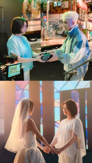 Chen Liping Instagram - 第一次参与MV Virtual Production 的拍摄✨走进虚拟制作的世界 ：幕后花絮1 👀❤️
 #BehindTheScene 🎬🎥
#看看片中那情绪要走在大街上（小小跑步机）的interesting one experience 🤣🥹
演员，theory
真听～听什么
真看~看什么、
真思想~想什么
Practical 都在心里❤️🥹
@fffirdhaus @helloomoka @yise 
《－个不舍得离开女儿的妈妈》《女儿很想见妈妈》《－个人对一个已经不在身边的人的思念》
《那个不在身边/已经离开的人，其实很希望思念他的人，有尽力的好好过。。生活。。》《还有还有。。》《也许。。》~这妈妈的角色全都在❤️里一定得忍着✨

大家看了MV 吗?
https://youtu.be/VaMW1gegoiw?si=r1vBH7I5jJvy6qWx

感恩感谢 The Big Team from Malaysia and Singapore #PTL
@mymdec @myvirtuo @loolalamusic #Maiwords&pictures @skypicture_production @xyperreal_stage @auxmediagroup  @3particle @kenz_koh #TanSengKiat