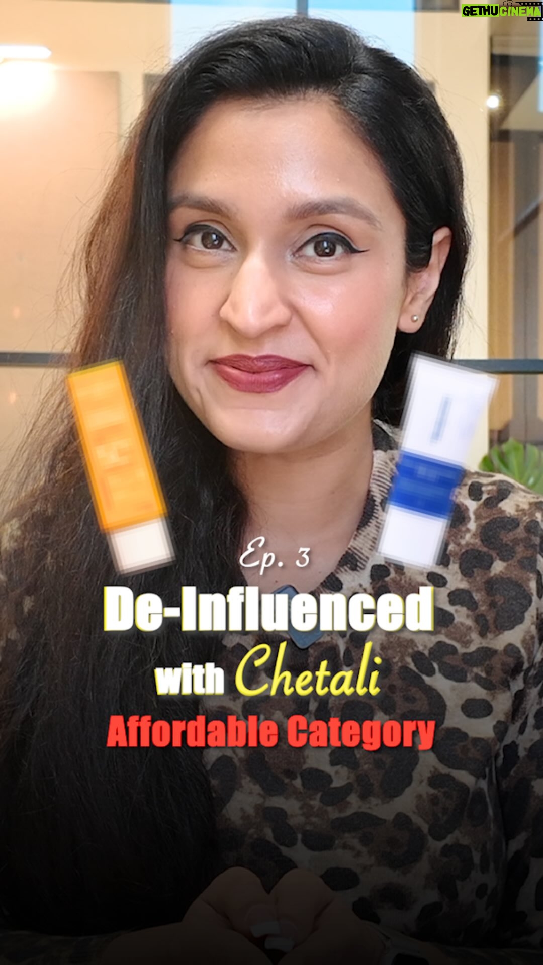 Chetali Chadha - 6.4K Likes - Affordable sunscreens ka sach finally aa gaya.
Brands maanna padega - hype se sunscreen nahi banta, filters se banta hai.

This review is based on:
✔ publicly available INCI lists
✔ understanding of UV filter science (UVA1/UVA2/UVB   photostability)
✔ our team’s real-world testing on different skin types
✔ and my personal experience with texture, feel & tanning protection.

These observations reflect our independent analysis, not universal outcomes. This video critiques formulation logic and marketing accuracy, not product safety or medical claims.

Always patch test. And for personalised advice, please consult your dermatologist.

More Anti-Hype episodes coming. Skincare brands… play clean. I’m watching.

#deinfluencewithchetali #skincare #spf #sunscreen #spfmyths