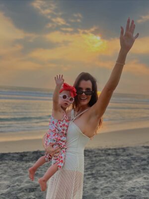 Christina Pascucci Instagram - She’s a vibe 😍 First trip as a family of 4 is in the books! While we were hesitant at first to bring our kids to this destination birthday celebration for one of our dearest friends, it ended up being so fun having them there and also showed us what’s possible as parents. Loving this challenging and joyful dance called parenthood.