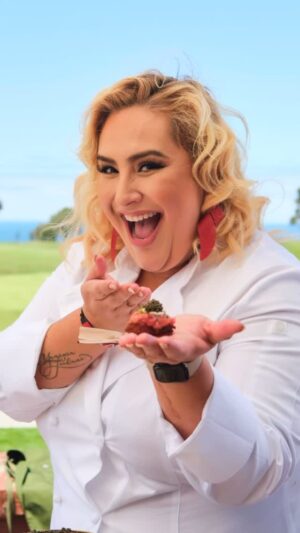 Claudia Sandoval Instagram - My first Celebrate the Craft @lodgetorreypines and @chrisrovcosta just captures my essence. 🥰 thank you friend you are so talented! Thanks for the gorgeous pics and making me feel beautiful! 🥲🥹😍

Thanks to my @chef_works fam especially @marceekatz @wifeagirlthatcooks for this gorga chef coat! 😍😍😍