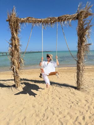 Dana Morávková Instagram - První den naší dovolené. Egypt 🇪🇬 s @ckbluestyle 💙  v @casablueresort 🤍  #marsaalam