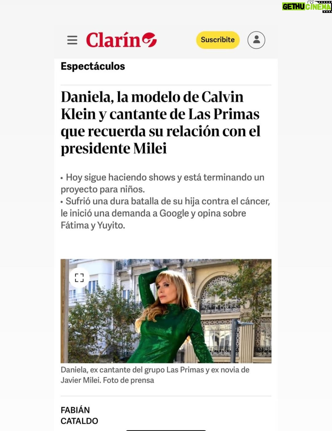 Daniela Mori - 3 Likes - Muchisimas gracias a @fabicataldo_ por esta hermosa nota !! Es sin duda la mas importante de todas las que me hicieron en toda mi carrera !! Gracias a mi prensa y amigo querido @fernandomaldonadopress Gracias de corazón ♥️!! Gracias a mi hija @linda.araico por estar en todos los detalles !!! Gracias a @grupoclarin
