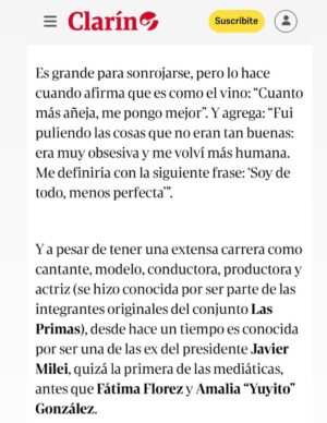 Daniela Mori Instagram - Muchisimas gracias a @fabicataldo_ por esta hermosa nota !! Es sin duda la mas importante de todas las que me hicieron en toda mi carrera !! Gracias a mi prensa y amigo querido @fernandomaldonadopress Gracias de corazón ♥️!! Gracias a mi hija @linda.araico por estar en todos los detalles !!! Gracias a @grupoclarin