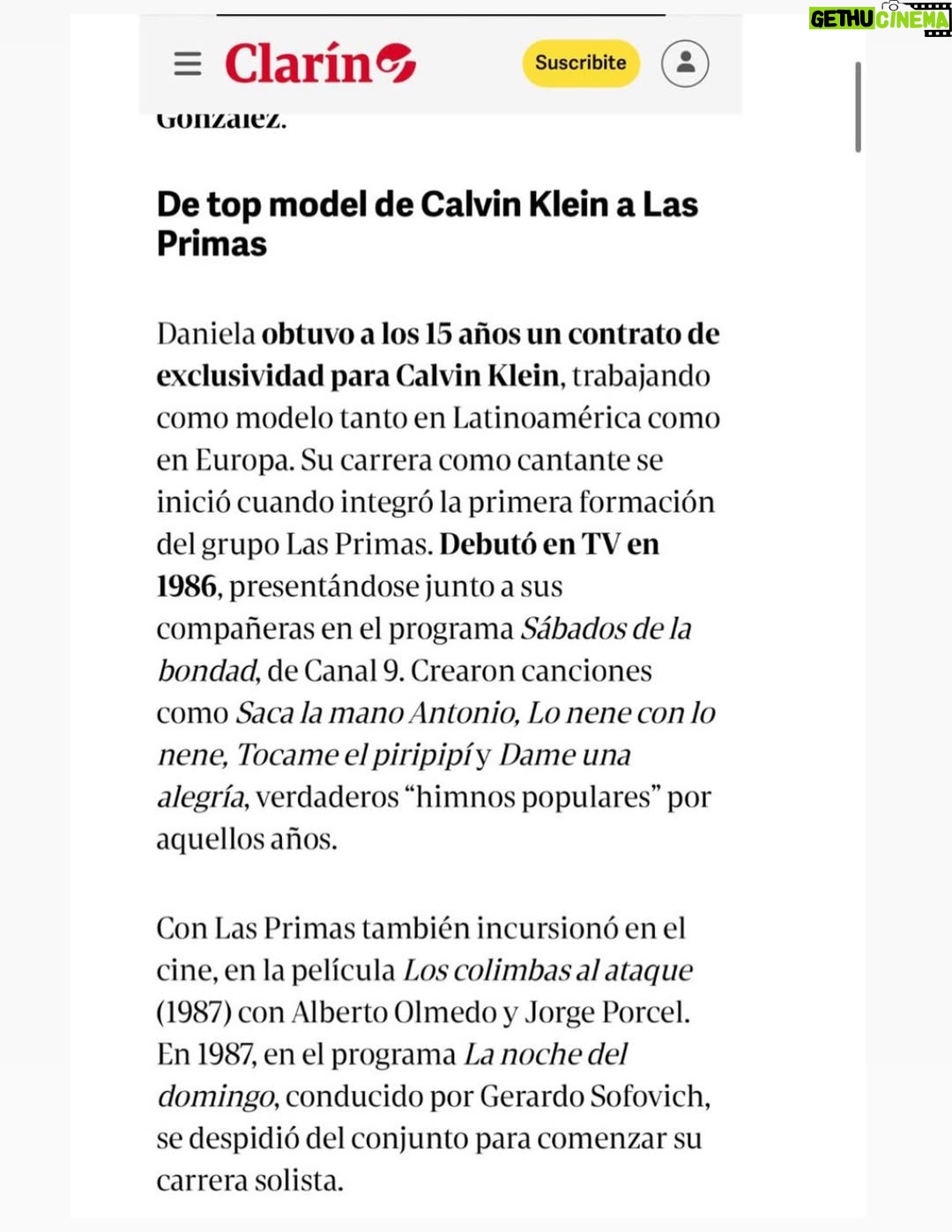 Daniela Mori - 3 Likes - Muchisimas gracias a @fabicataldo_ por esta hermosa nota !! Es sin duda la mas importante de todas las que me hicieron en toda mi carrera !! Gracias a mi prensa y amigo querido @fernandomaldonadopress Gracias de corazón ♥️!! Gracias a mi hija @linda.araico por estar en todos los detalles !!! Gracias a @grupoclarin
