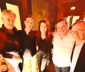Daphne Zuniga Instagram - That’s a wrap! The boys & me at the Spaceballs 2 wrap party. One of the most incredible experiences ever; so much joy, fun, creativity and respect. Had many flashbacks of when we made the first film nearly 40 years ago, and maybe a few hot flashes too!
@joshgad @josh.greenbaum #RickMoranis #billpullman yahoo! I really hope the world loves this movie as much as we loved making it!!!!
PS you’re never too old to play! 
👑💜