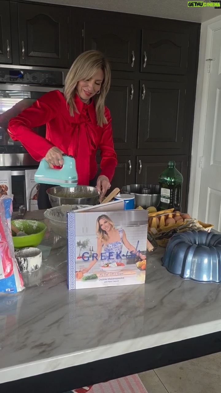 Debbie Matenopoulos - 4.1K Likes - I’m no Candy Man but I’m you’re Cake Girl 🍰 aka Debbie Crocker 😉 

Lemon Olive Oil Cake 🍋 
Courtesy of GREEK-ish , my friend @iamdebbiem ‘s cookbook 🇬🇷 

You must get the book for this exquisite recipe ! 

Order yours today at @premierecollectibles for a signed copy that will make the perfect holiday gift ! Link in my stories ! 

Unsigned on @amazon or at bookstores near you 💋 

Oh and , if you’re boppin’ along to the soundtrack , it’s my rendition of The Candy Man on my holiday album Winterlicious !!! Stream it today ❄️ or head to DebbieGibsonOfficial.com for vinyl and cds !

Enjoy this little montage of my fun afternoon baking ! I must say … it tastes absolutely DELISH !!! 

Possibly the full sound up tutorial coming soon if I can get my editing act together 😜 

PS : No I didn’t flip the two shots the iPhone reverses …I often forget.  And I also didn’t wait for the cake to cool to get a pretty pic of it flipped over at the end cuz I’m busy and impatient lol 😜 Maybe there will be a part two ! 

Happy holidays everyone ❤️