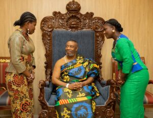 Dentaa Instagram - “If we fail, we have failed generation upon generation and we cannot afford to do that.” — Ga Mantse

I was deeply honoured to accept a kind invitation from King Tackie Teiko Tsuru II, the Ga Mantse, to pay a courtesy visit last week, alongside my Board Chair, Yvonne Abba-Opoku, and Ellen Osei-Opoku of the GUBA team. @yaa.boatemaaaa @yvonneabbaopoku 

I left inspired by the work of his foundation and by the powerful history he shared marking 200 years of peaceful coexistence between the Ga and Ashanti people, following reconciliation after the Katamanso War. It is a milestone I was previously unaware of, yet one that deserves to be preserved, taught, and celebrated.

During our conversation, I proposed educational programmes and creative productions as meaningful ways to honour this legacy and ensure younger generations understand the value of peace, unity, and shared history.

As I continue to say: development is not about people coming back to “help us” it is about collaboration, trade, and sustainable growth.

This remains at the heart of GUBA’s current 2026: from Diaspora to Development and investment.

Grateful for the wisdom, warmth, and vision shared.

@b2_pixel_studios #photos 
@graceluxstyling #stylist 
@sireen_hair #hair 
@Sandra_boateng_22 #outfit