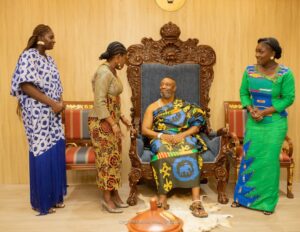 Dentaa Instagram - “If we fail, we have failed generation upon generation and we cannot afford to do that.” — Ga Mantse

I was deeply honoured to accept a kind invitation from King Tackie Teiko Tsuru II, the Ga Mantse, to pay a courtesy visit last week, alongside my Board Chair, Yvonne Abba-Opoku, and Ellen Osei-Opoku of the GUBA team. @yaa.boatemaaaa @yvonneabbaopoku 

I left inspired by the work of his foundation and by the powerful history he shared marking 200 years of peaceful coexistence between the Ga and Ashanti people, following reconciliation after the Katamanso War. It is a milestone I was previously unaware of, yet one that deserves to be preserved, taught, and celebrated.

During our conversation, I proposed educational programmes and creative productions as meaningful ways to honour this legacy and ensure younger generations understand the value of peace, unity, and shared history.

As I continue to say: development is not about people coming back to “help us” it is about collaboration, trade, and sustainable growth.

This remains at the heart of GUBA’s current 2026: from Diaspora to Development and investment.

Grateful for the wisdom, warmth, and vision shared.

@b2_pixel_studios #photos 
@graceluxstyling #stylist 
@sireen_hair #hair 
@Sandra_boateng_22 #outfit