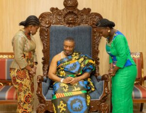 Dentaa Instagram - “If we fail, we have failed generation upon generation and we cannot afford to do that.” — Ga Mantse

I was deeply honoured to accept a kind invitation from King Tackie Teiko Tsuru II, the Ga Mantse, to pay a courtesy visit last week, alongside my Board Chair, Yvonne Abba-Opoku, and Ellen Osei-Opoku of the GUBA team. @yaa.boatemaaaa @yvonneabbaopoku 

I left inspired by the work of his foundation and by the powerful history he shared marking 200 years of peaceful coexistence between the Ga and Ashanti people, following reconciliation after the Katamanso War. It is a milestone I was previously unaware of, yet one that deserves to be preserved, taught, and celebrated.

During our conversation, I proposed educational programmes and creative productions as meaningful ways to honour this legacy and ensure younger generations understand the value of peace, unity, and shared history.

As I continue to say: development is not about people coming back to “help us” it is about collaboration, trade, and sustainable growth.

This remains at the heart of GUBA’s current 2026: from Diaspora to Development and investment.

Grateful for the wisdom, warmth, and vision shared.

@b2_pixel_studios #photos 
@graceluxstyling #stylist 
@sireen_hair #hair 
@Sandra_boateng_22 #outfit