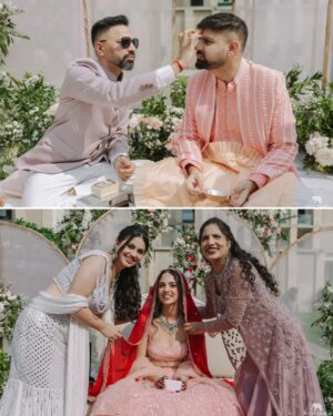 Dhairya Sandhyana Instagram - Camera reel of the most magical day✨💍
Bride & Groom Outfit - @seemagujraldesign
Bride MUA - @ishanisbridalartistry
Bride Mehendi - @sonis_henna
Photography - @nitinaroraphotography