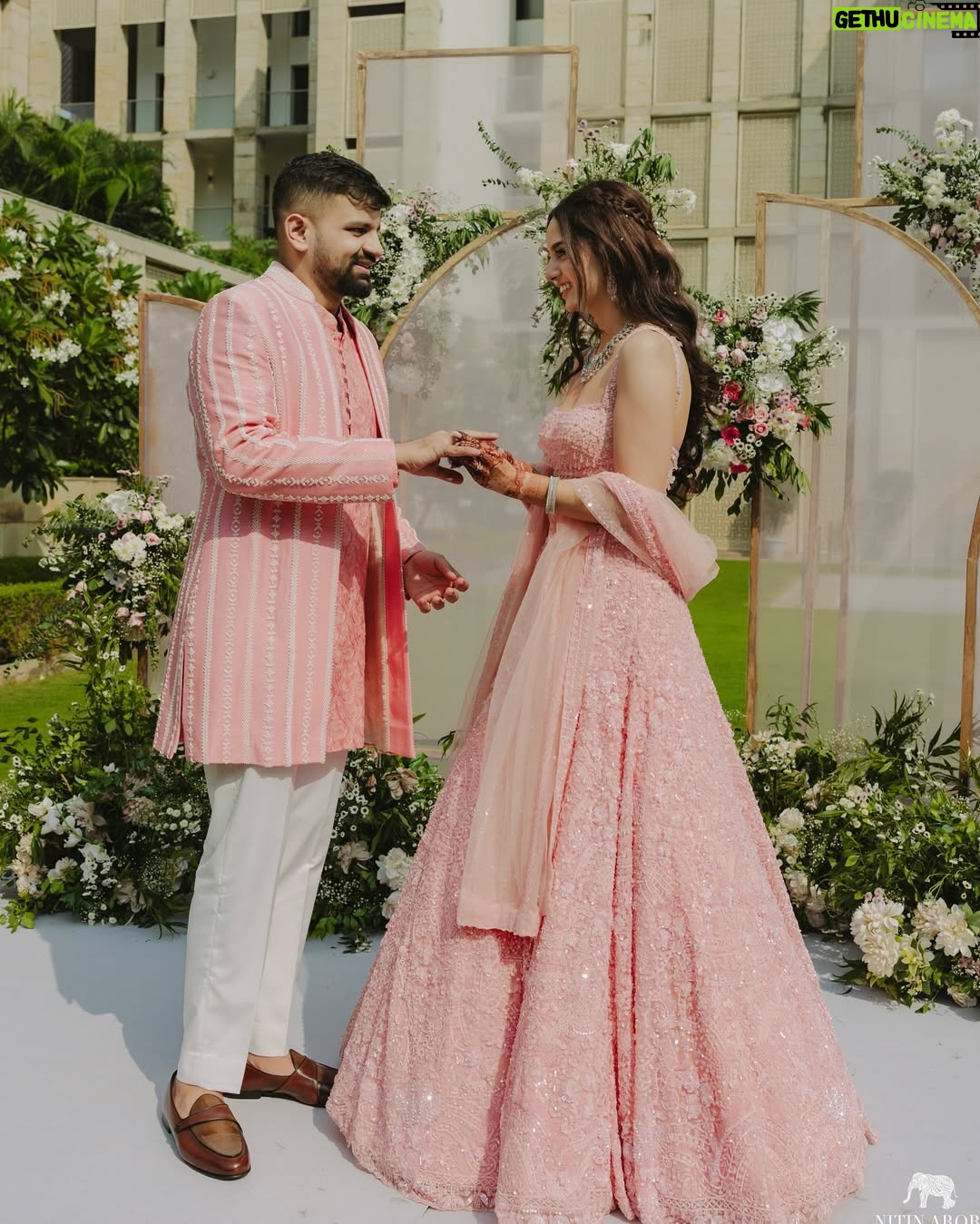 Dhairya Sandhyana - 78.9K Likes - A Love Story that began in a crowded CCD on our IIT campus, grew across cities and timezones, and is now seeing us build a beautiful life together✨

Outfits - @seemagujraldesign 
Jewellery - @khannajewellerskj & @hazoorilaljewellers 
MUA - @ishanisbridalartistry 
Mehendi - @sonis_henna 
Venue - @thelodhidelhi 
📸 - @nitinaroraphotography