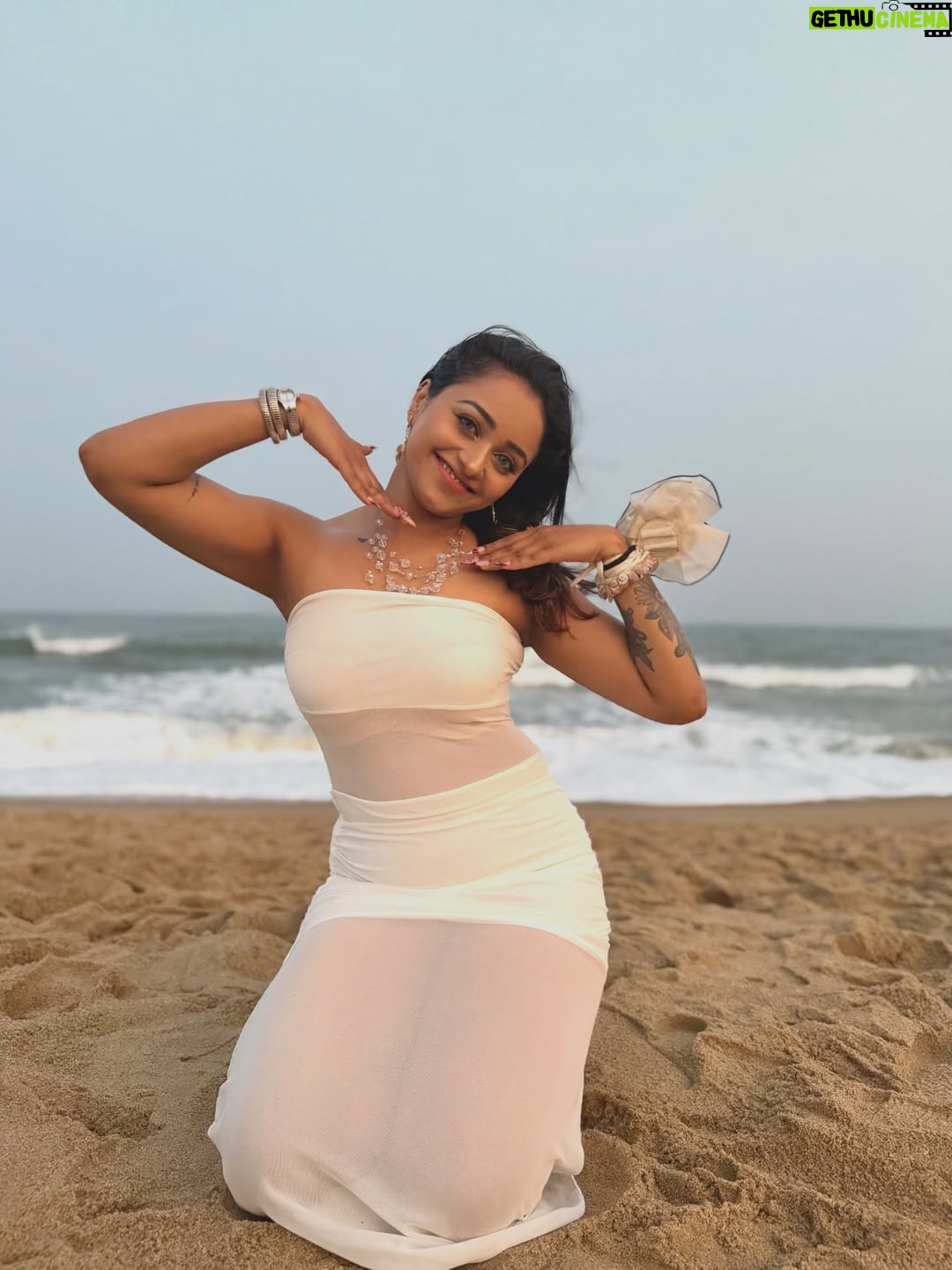 Dhanu shree - 15.7K Likes - Salt in the air, peace in my heart. 😌❤️ #beachgirl #whiteoutfit #beachlifestyle