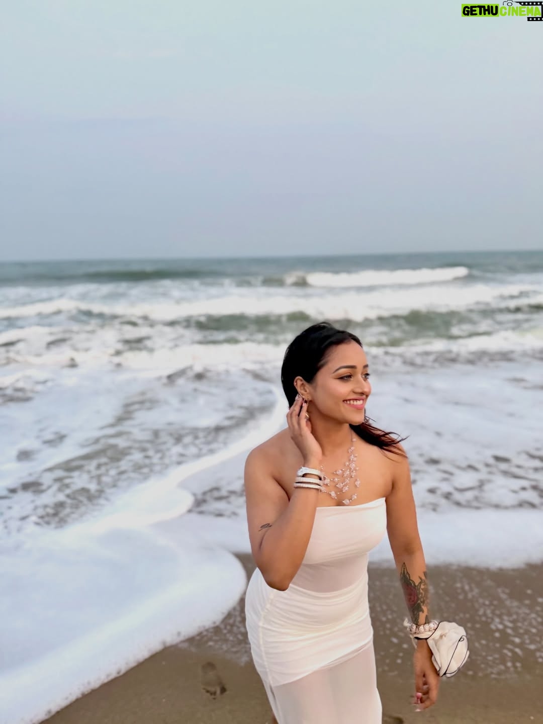 Dhanu shree - 15.7K Likes - Salt in the air, peace in my heart. 😌❤️ #beachgirl #whiteoutfit #beachlifestyle