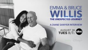 Diane Sawyer Instagram - @dianesawyer sits down with @emmahemingwillis, who shares her deeply personal story about the new reality her family faces following Bruce Willis’s frontotemporal dementia diagnosis, and her evolving role as his care partner. 📺 "Emma and Bruce Willis: The Unexpected Journey – A Diane Sawyer Special" airs August 26 at 8PM ET on ABC.