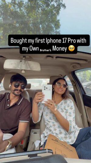 Diksha Choudhary Instagram - Mehnat kro phal 📱 Jarror milega 🥹😭
.
.
#Siblings #funnyvideos #funny #comedy #relatable