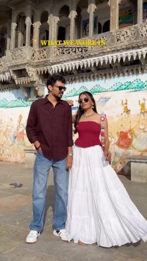 Dixita Patel Instagram - Matching outfits >>> š«¶š»š¤āØ
.
.
#couple #couples #couplegoals #udaipur #twinning matching lovestory udaipur udaipurdiaries udaipur reelsindia travel travelling coupleshoot matchingoutfits twinningoutfits desi udaipurcity