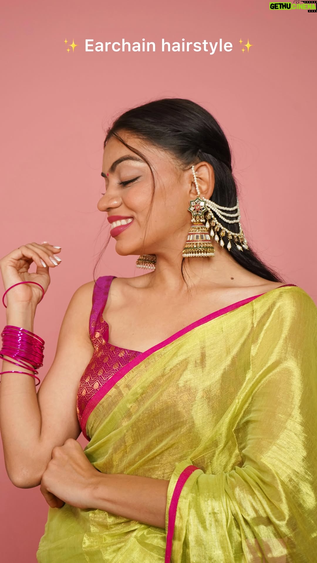 Dixita Patel - 7.8K Likes - Quick earchain hairstyle 🤌🏻🌸
.
.
.
.
Earrings - @97pehnava_jewels 
.
.
.
#hairstyle #hair #hairstyles #hairgoals #earchain #festive #ethnic #festivevibes✨ #hairinspo #trending #viral #hairlove #braid #braidinspo #braids #earchains