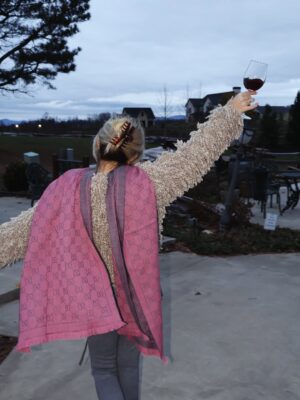 Donya Dadrasan Instagram - Just got back from a little getaway and had an epic wine tasting. Also discovered that candy cranberries are my new obsession…🍷🍬🪾🌲