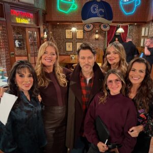 Elizabeth Hendrickson Instagram - This might look like a family Christmas card… and in a way, it is. ❤️
A little love for my Y&R family — and yes, fans included.

Only on a soap do we cry at 8am, get married, get betrayed, come back from the dead or maybe a coma… and knock out 30 pages before lunch. 😅
If it were easy, everyone would do it.

Directing this show has been the most full-circle, pinch-me chapter of my career — and I’m learning every single day from the incredible teachers right here on set and behind the scenes. What we accomplish in one day is unreal, and I’m so proud to do it with this cast and crew.

Here’s to soaps — and to us. ❤️

@caitfairbanks @missyclaireegan 
@katelinderyr @goodgriefcharliebrown @therealstafford