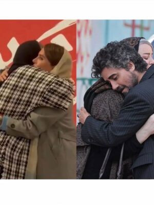 Elnaz Shakerdoost Instagram - ⁨	من و خانومی در اکران مردمی «کج پیله»⁩