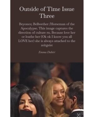 Emma Dabiri Instagram - New essay up on Substack! Blonde Ambition; Beyonce: Bellwether / Horseman of the Apocalypse. 

“Race blind” until the #BlackLivesMatter Movement was safely established, in an interview over a decade ago with the repellent Piers Morgan, when asked about experiencing racism, #Beyonce replied “I don’t think people think about my race. I think they look at me as an entertainer and a musician and I’m very happy about that because that’s how I look at people. It’s not about color and race” LOL. Ok sis. Yet as soon as it became commercially expedient, Bey was suddenly and vocally Unapologetically Black™. Yet even that charade was contradictory, confused at best, Psy Ops at worst….

“Beyonce was not putting herself on the line with her use Black Power imagery, it was a calculated move, made at the right time, just as her segue into the visuals of Cowboy Carter preceded the movement towards MAGA alignment”. Link to full article in stories !