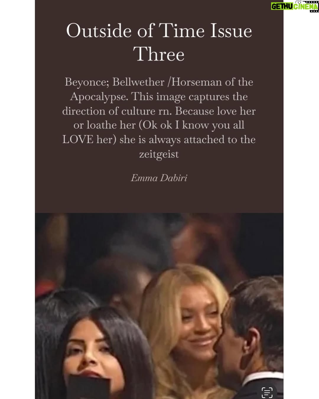 Emma Dabiri - 4.2K Likes - New essay up on Substack! Blonde Ambition; Beyonce: Bellwether / Horseman of the Apocalypse. 

“Race blind” until the #BlackLivesMatter Movement was safely established, in an interview over a decade ago with the repellent Piers Morgan, when asked about experiencing racism, #Beyonce replied “I don’t think people think about my race. I think they look at me as an entertainer and a musician and I’m very happy about that because that’s how I look at people. It’s not about color and race” LOL. Ok sis. Yet as soon as it became commercially expedient, Bey was suddenly and vocally Unapologetically Black™. Yet even that charade was contradictory, confused at best, Psy Ops at worst….

“Beyonce was not putting herself on the line with her use Black Power imagery, it was a calculated move, made at the right time, just as her segue into the visuals of Cowboy Carter preceded the movement towards MAGA alignment”. Link to full article in stories !