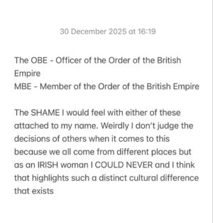 Emma Dabiri Instagram - It’s that day of the year again ! MBE me gee ☘️ (allow the typo still)
